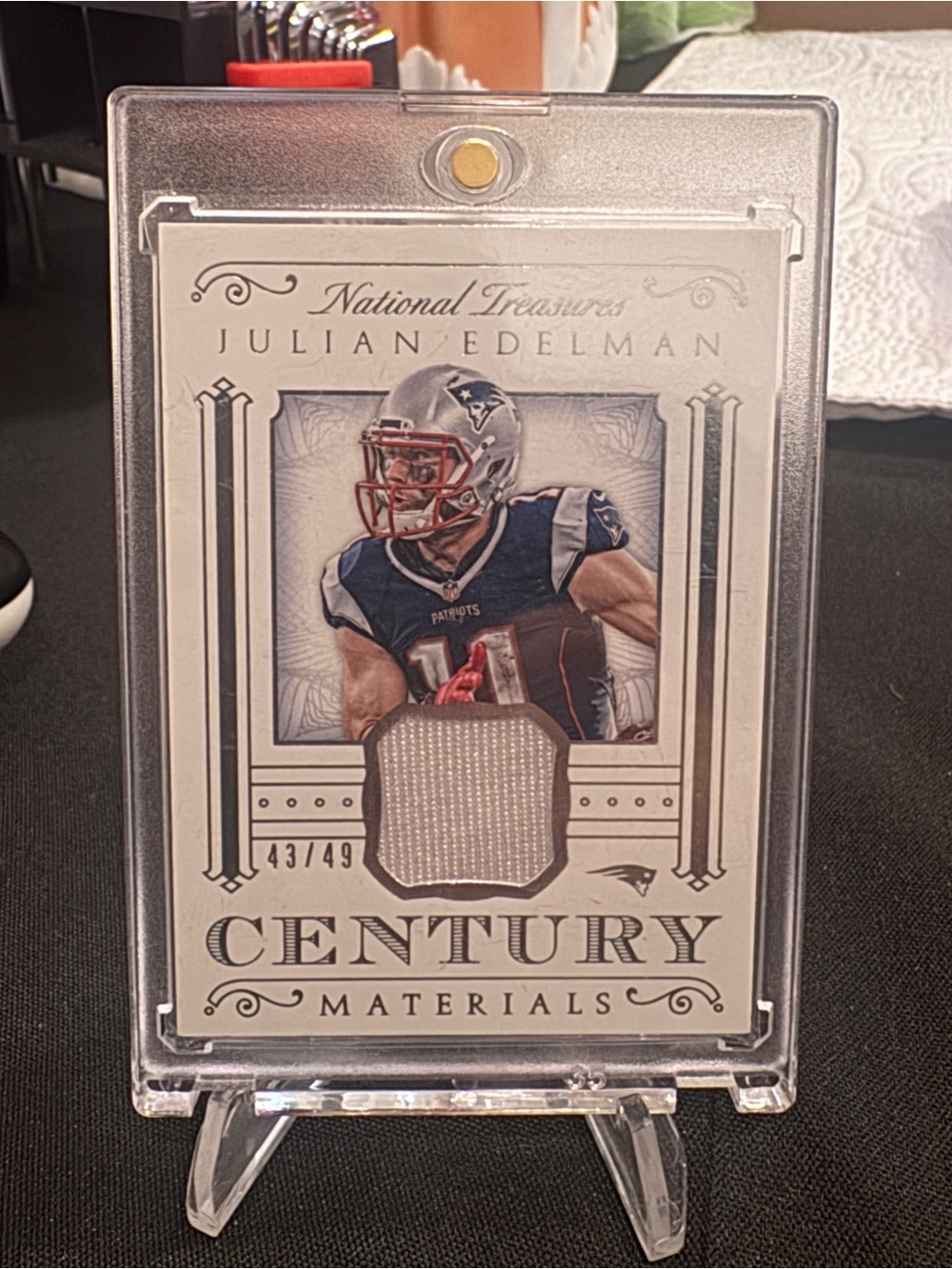 2015 Panini jersey patch Julian Edelman 43 of 49 Patriots Card